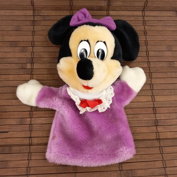 Vintage Plush Mickey Mouse Minnie Mouse Hand Puppets The Walt Disney Company - Picture 7 of 11